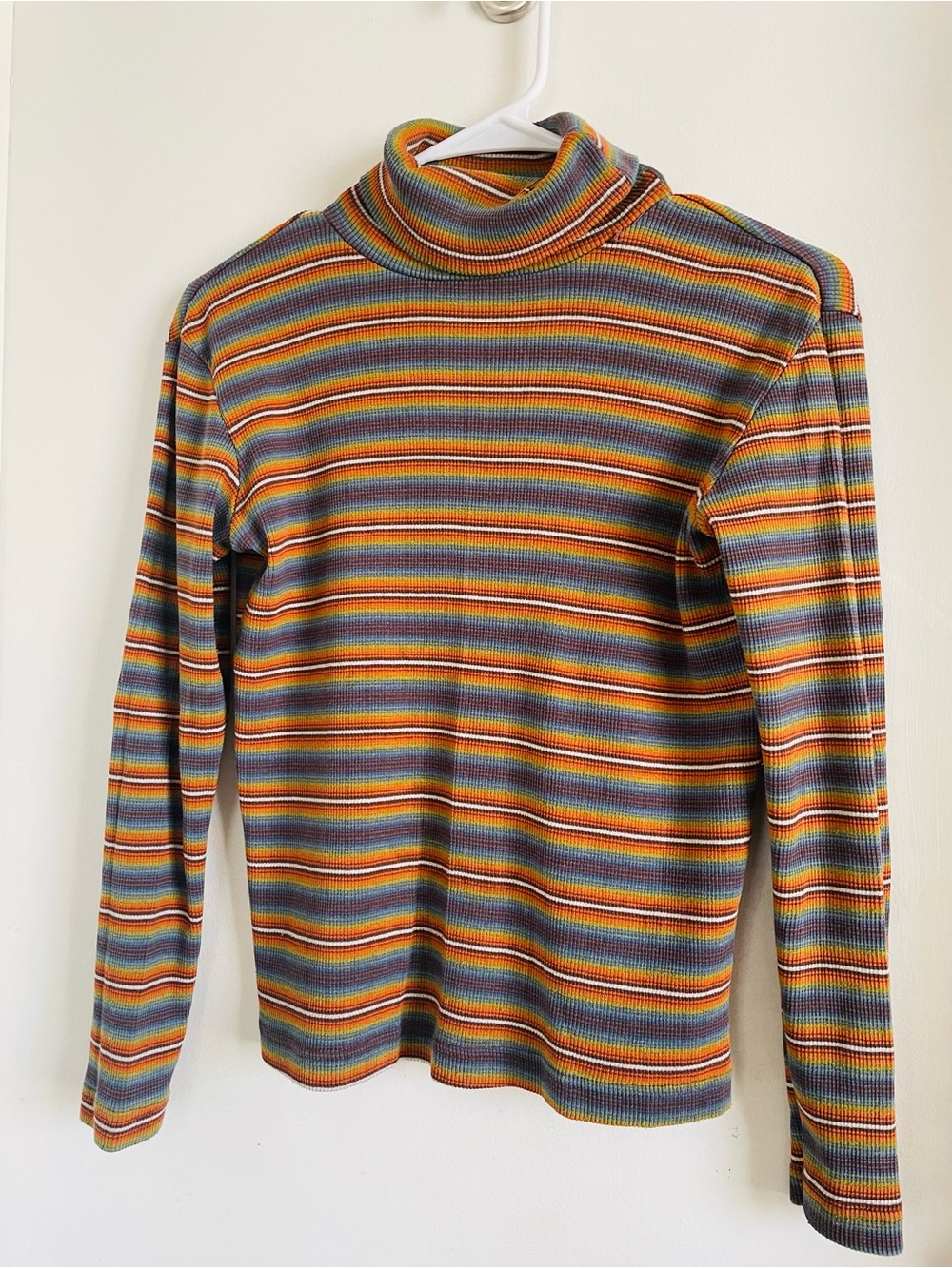 Canyon River Blues Multicolor Striped Turtleneck Sweater